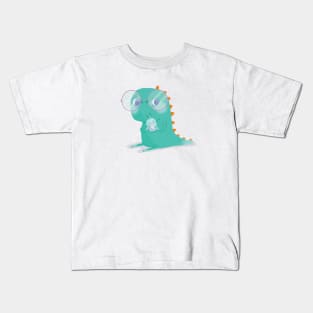 Dino drinking boba tea!! Kids T-Shirt